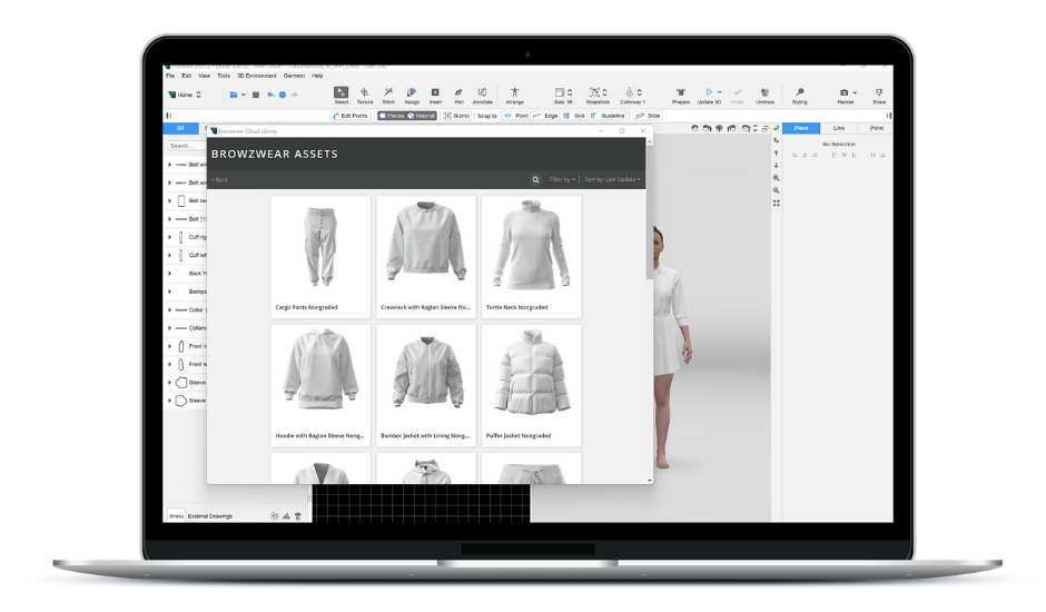 3D clothing design software